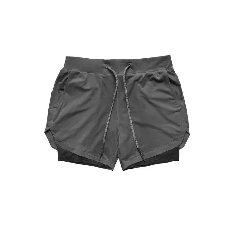 Men's 2-in-1 Camo Running Shorts – Quick-Dry Gym & Training Shorts