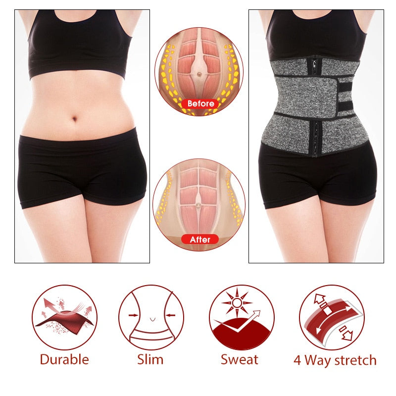 Neoprene Sauna Waist Trainer Corset – 9 Steel Bones