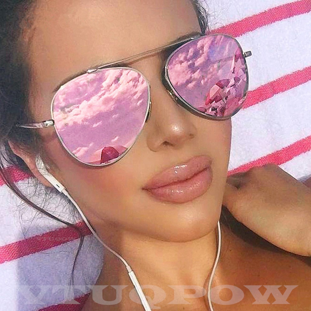 Luxury Pilot Women's Sunglasses – Fashion Aviation Vintage Style