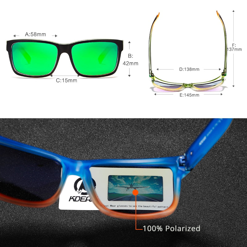 Men's KDEAM Sport Polarized Sunglasses – Shockingly Bold Colors