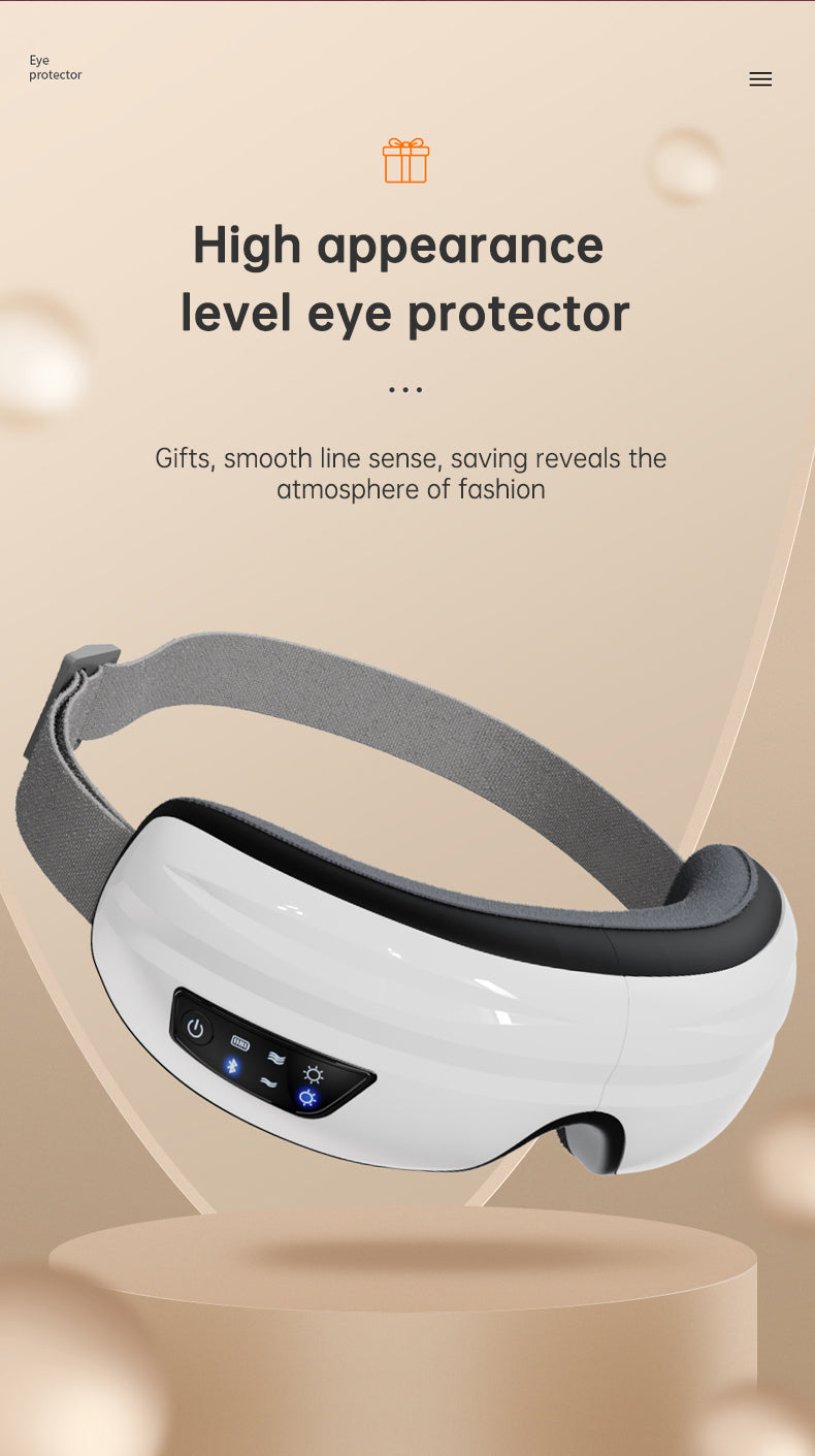 Bluetooth Eye Massager – Air Pressure & Vibration for Migraine & Sleep Relief