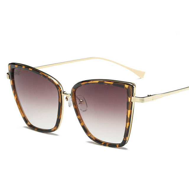 Women's Big Cat Eye Sunglasses – Black Mirror Lens