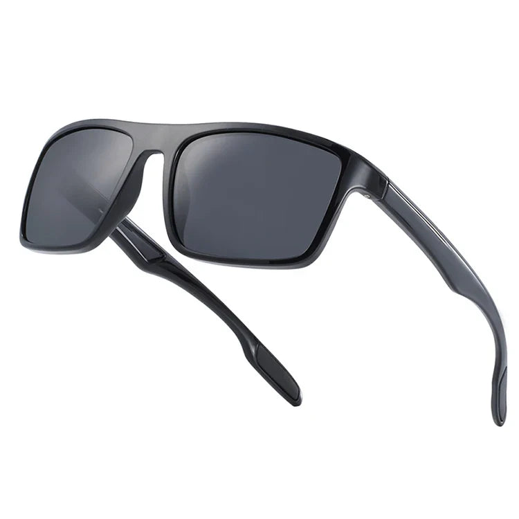 BARCUR TR90 Ultralight Polarized Sunglasses – Vintage Square UV400 for Men
