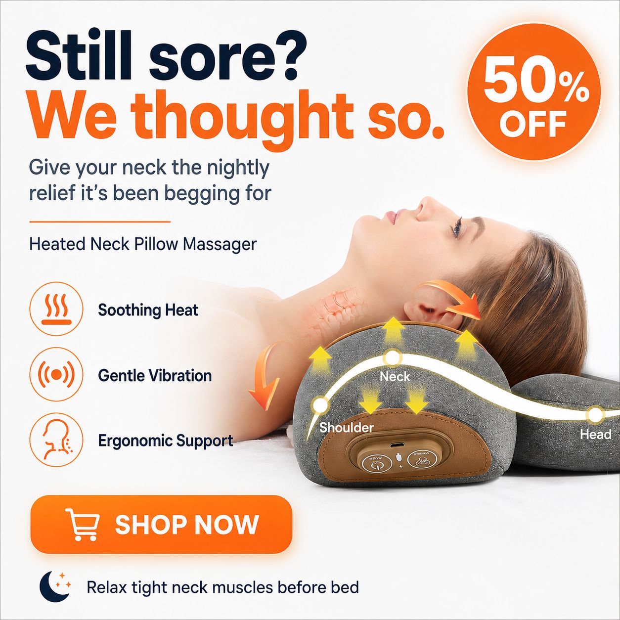 Heated Neck Pillow Massager
