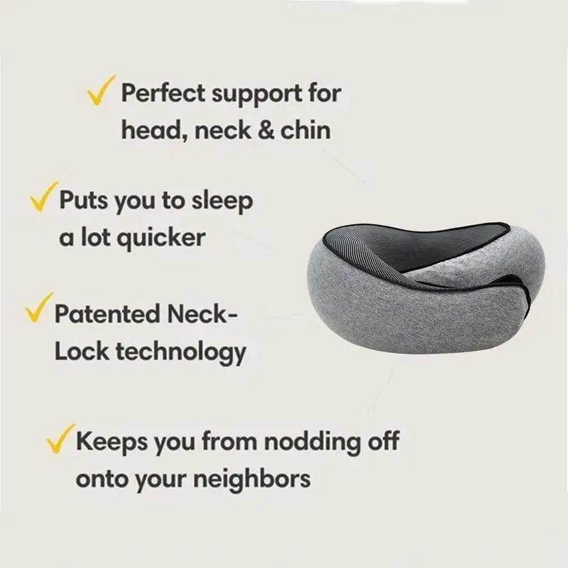 Travel Neck Pillow – Comfortable Sleeping Pillow for Travel & Rest