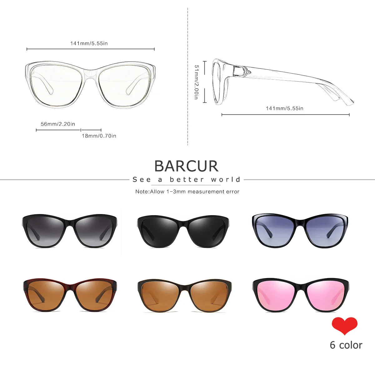 BARCUR Polarized Men's Fashion Sunglasses – Elliptical Gradient TAC Lens UV400