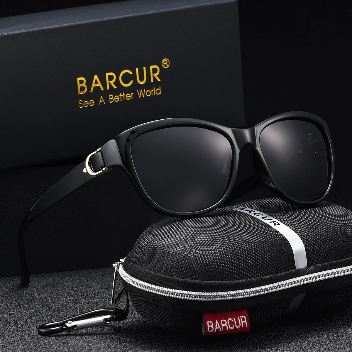 BARCUR Polarized Men's Fashion Sunglasses – Elliptical Gradient TAC Lens UV400