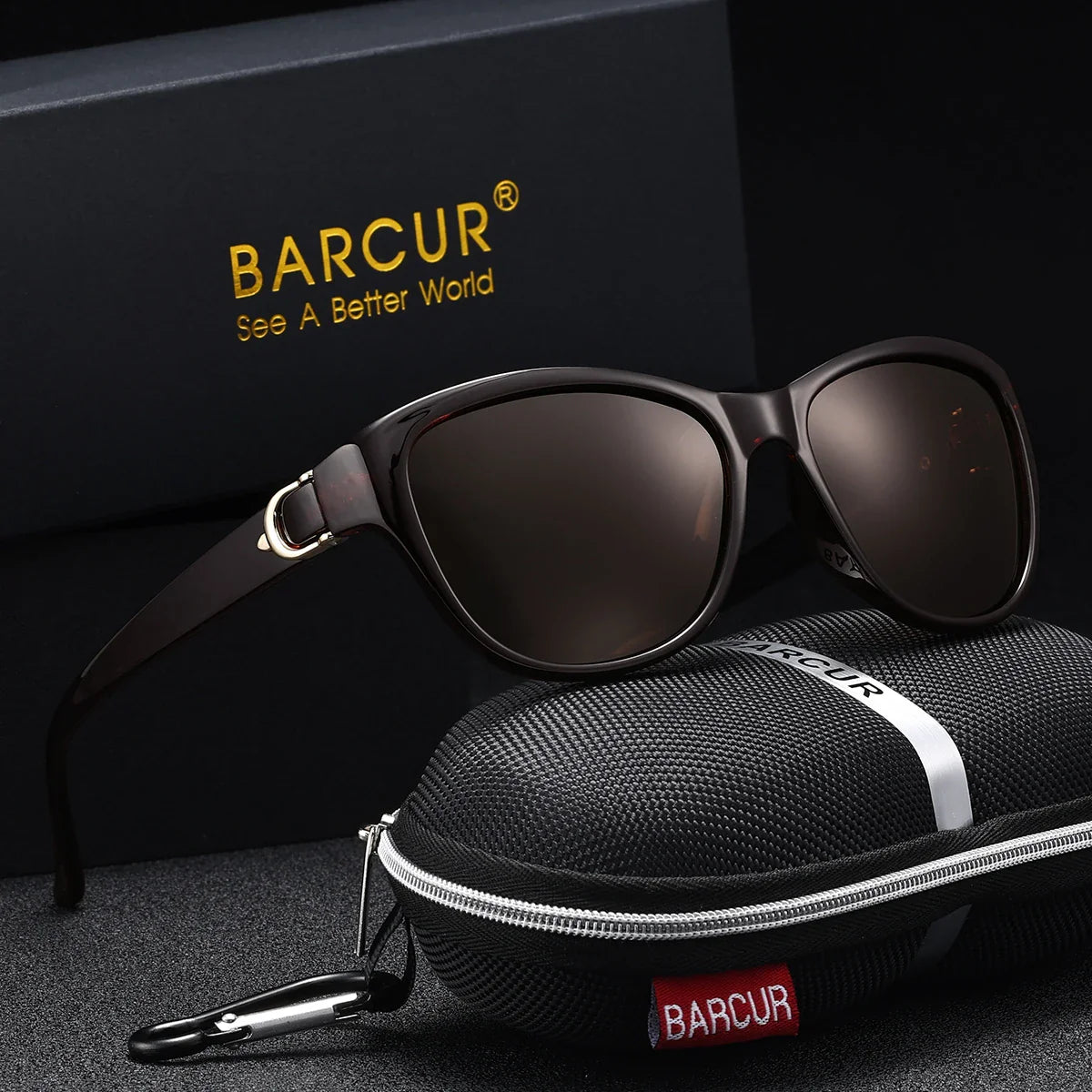 BARCUR Polarized Men's Fashion Sunglasses – Elliptical Gradient TAC Lens UV400