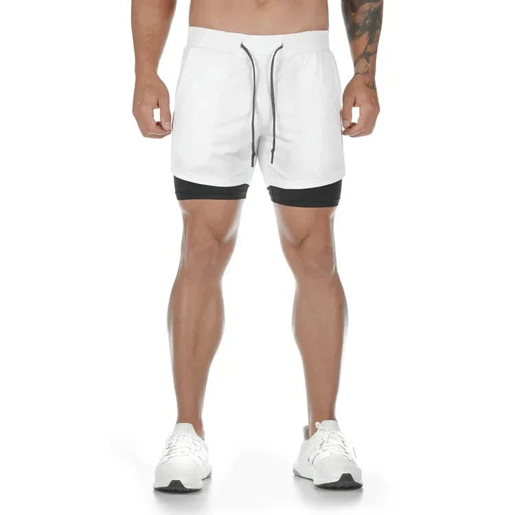 Men's 2-in-1 Camo Running Shorts – Quick-Dry Gym & Training Shorts