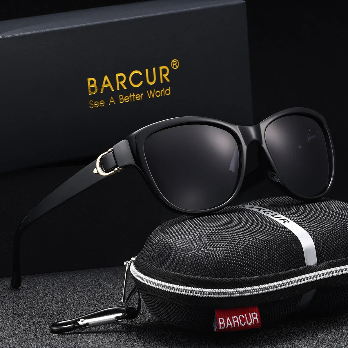 BARCUR Polarized Men's Fashion Sunglasses – Elliptical Gradient TAC Lens UV400