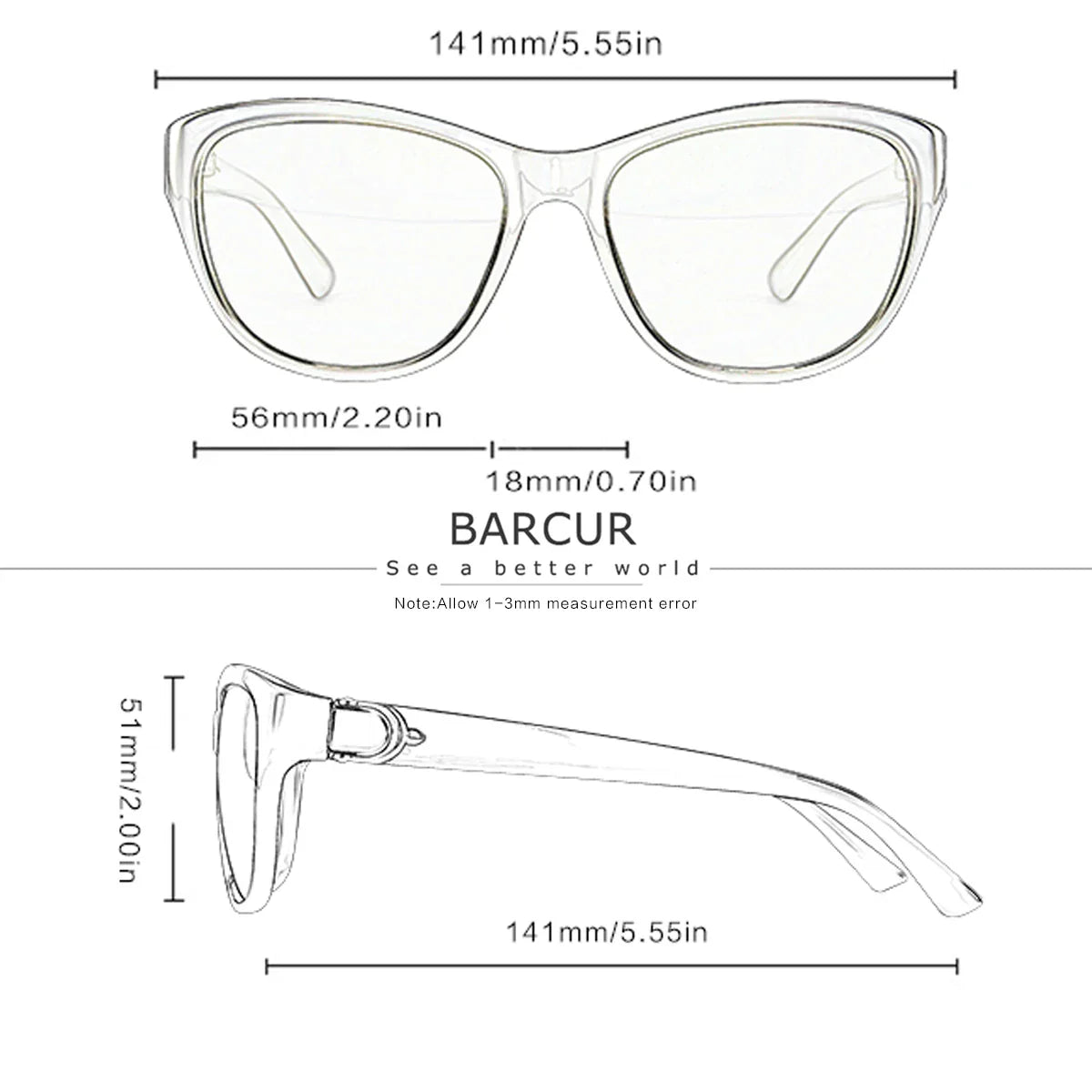 BARCUR Polarized Men's Fashion Sunglasses – Elliptical Gradient TAC Lens UV400