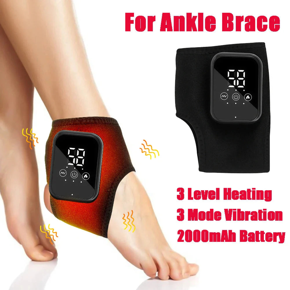 Electric Heat & Vibration Massage Brace – Ankle, Wrist & Knee