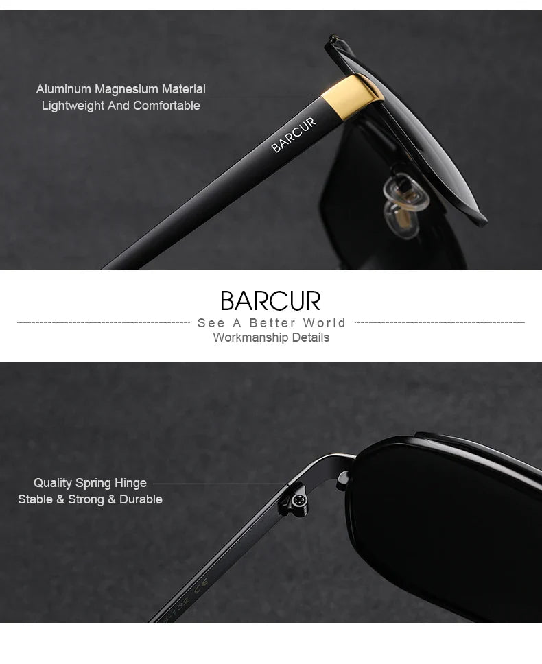 BARCUR Polarized Sports Sunglasses – UV400 Gradient Lenses for Men