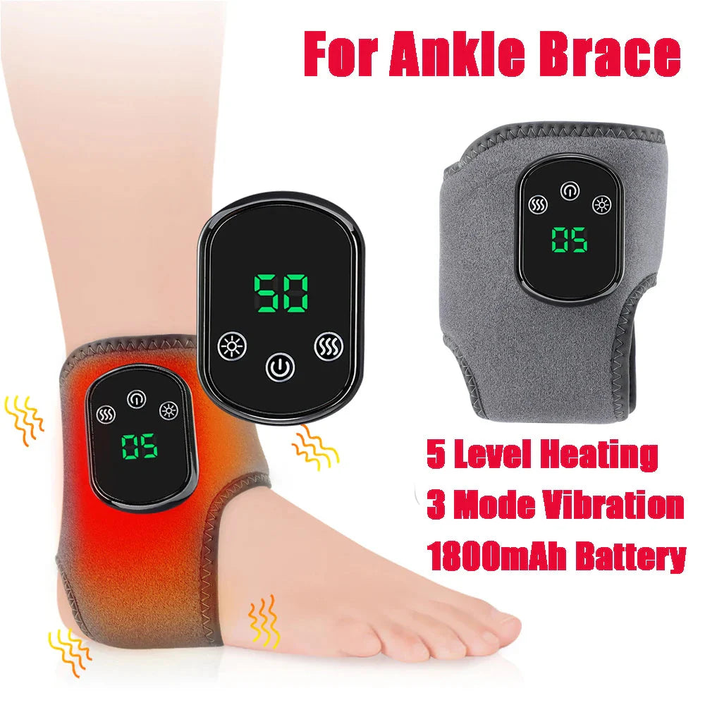Electric Heat & Vibration Massage Brace – Ankle, Wrist & Knee