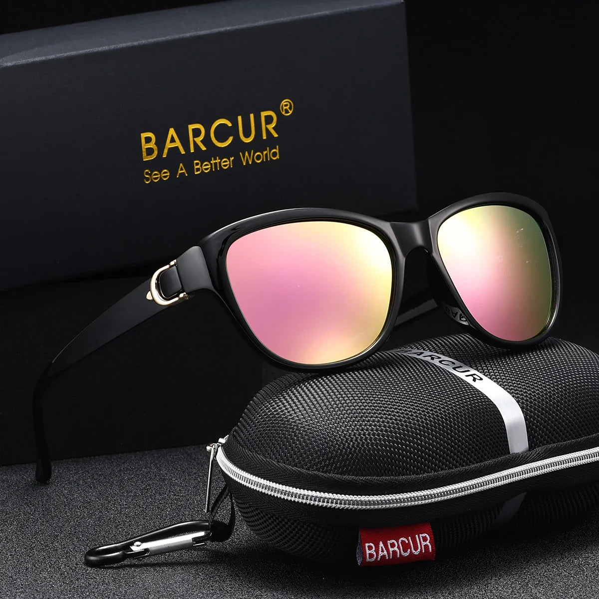 BARCUR Polarized Men's Fashion Sunglasses – Elliptical Gradient TAC Lens UV400