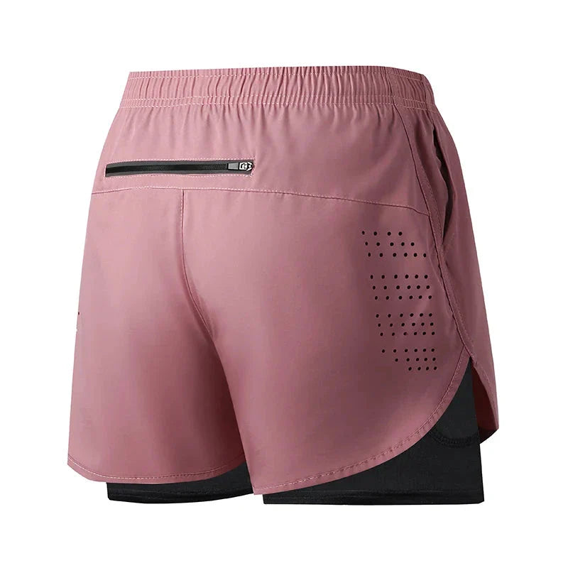 Men's 2-in-1 Running Shorts – Quick-Dry Double Layer Gym Shorts