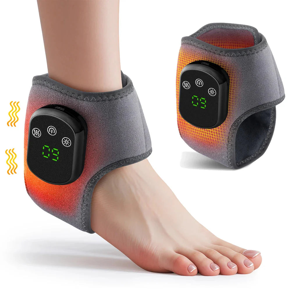 Electric Heat & Vibration Massage Brace – Ankle, Wrist & Knee