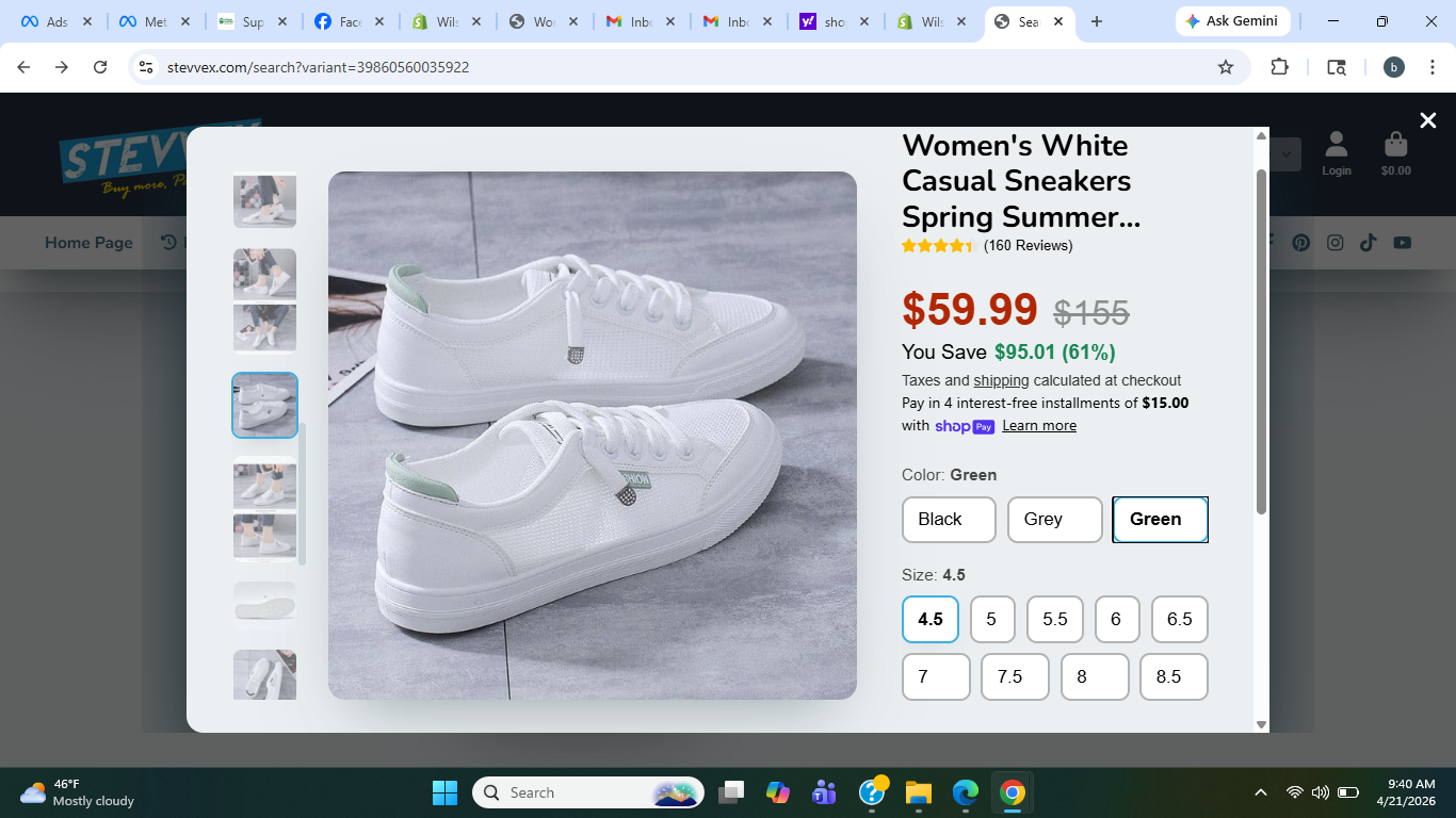 Women's Breathable Mesh Flat Sneakers