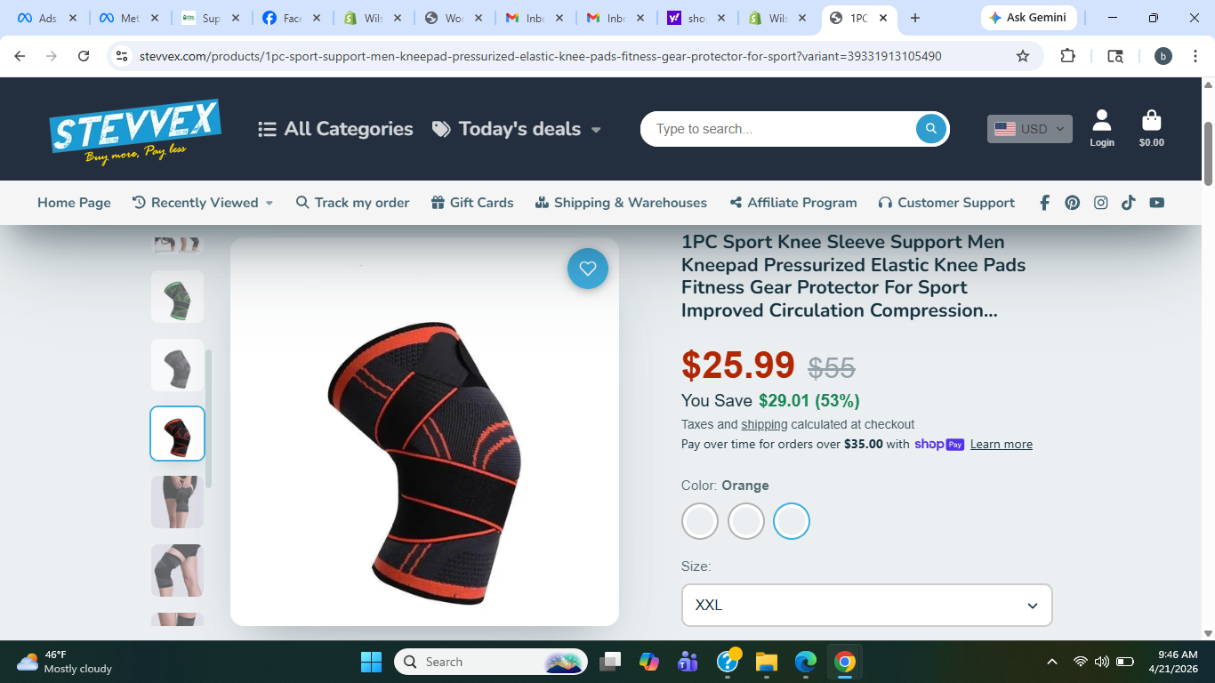 Compression Knee Sleeve – Sport Support Brace
