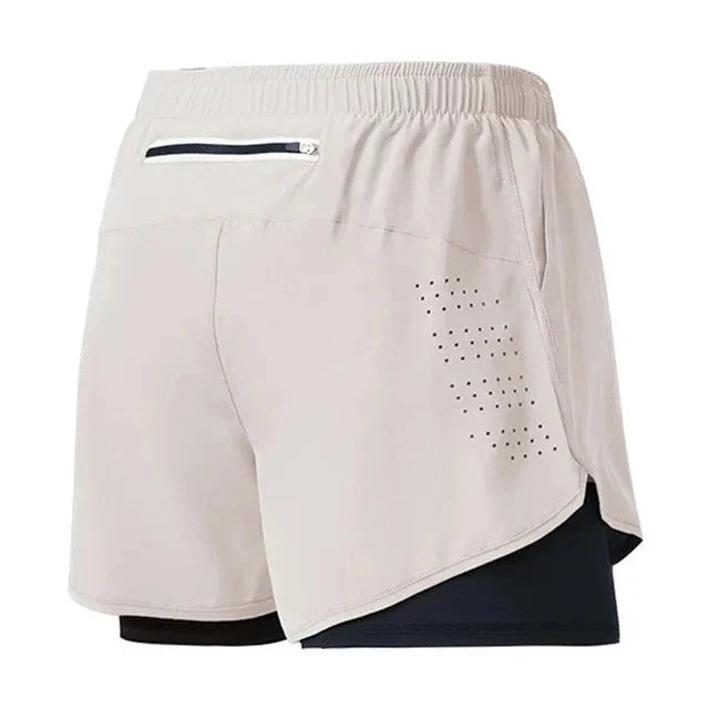 Men's 2-in-1 Running Shorts – Quick-Dry Double Layer Gym Shorts