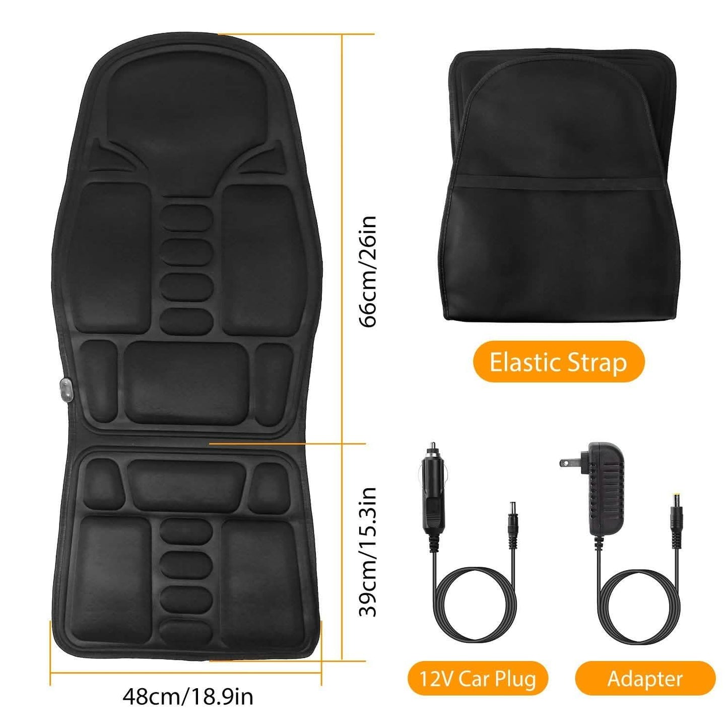 Electric Back Massager Cushion – Car & Chair Seat Massager