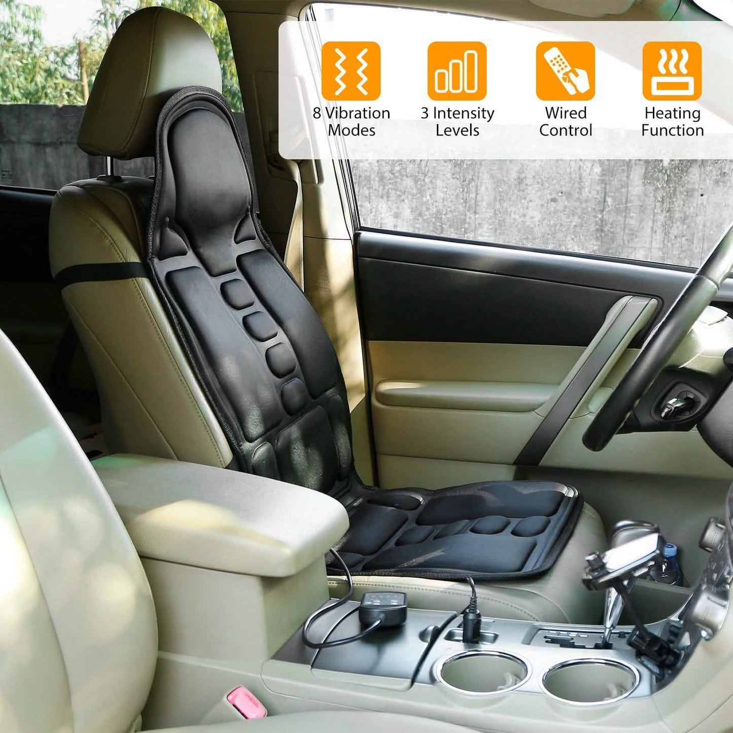 Electric Back Massager Cushion – Car & Chair Seat Massager