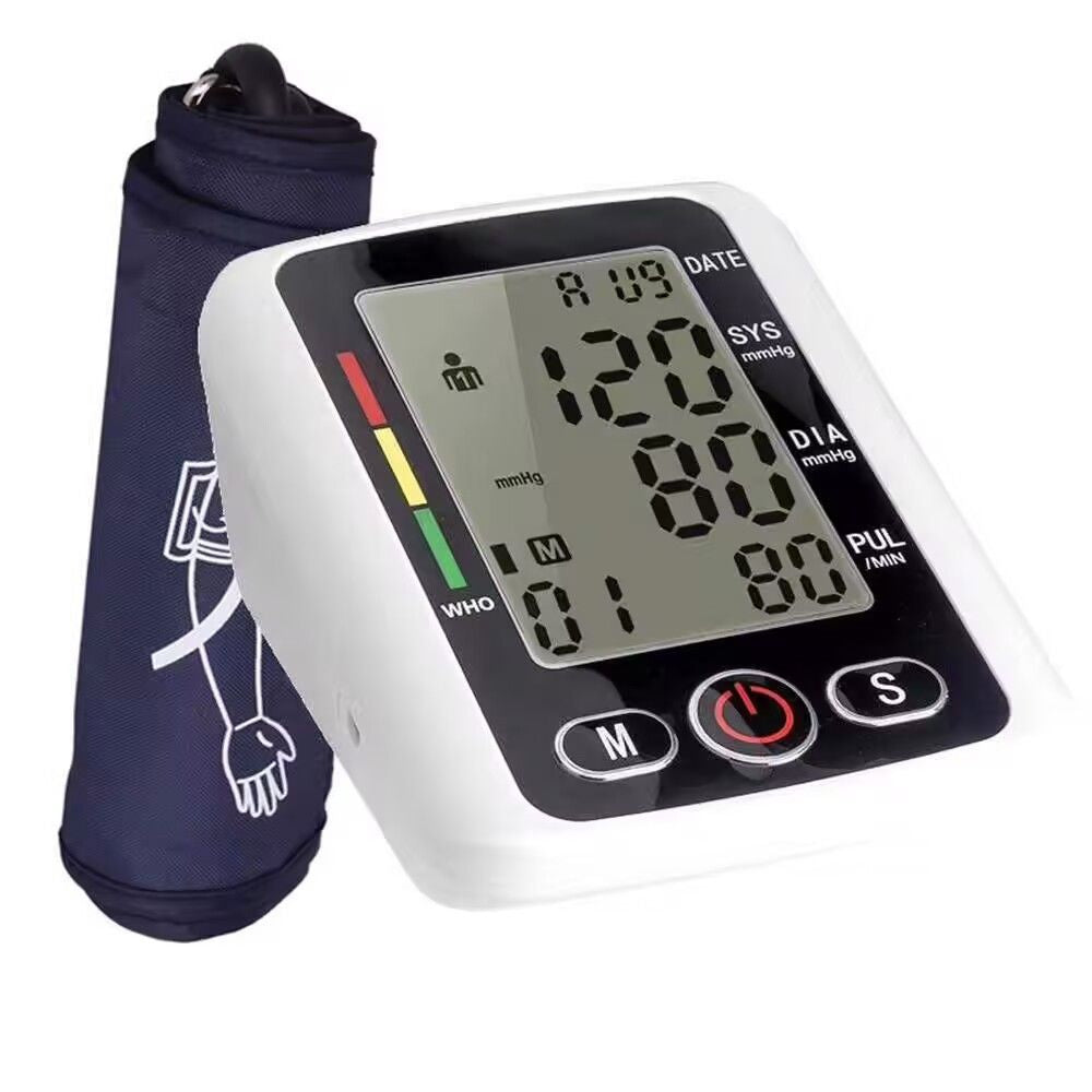 Arm High Blood Pressure Monitor Digital BP Cuff LCD Pulse Meter Voice Machine US