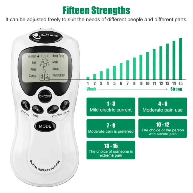 Electric TENS Muscle Stimulator – Portable Pain Relief Device