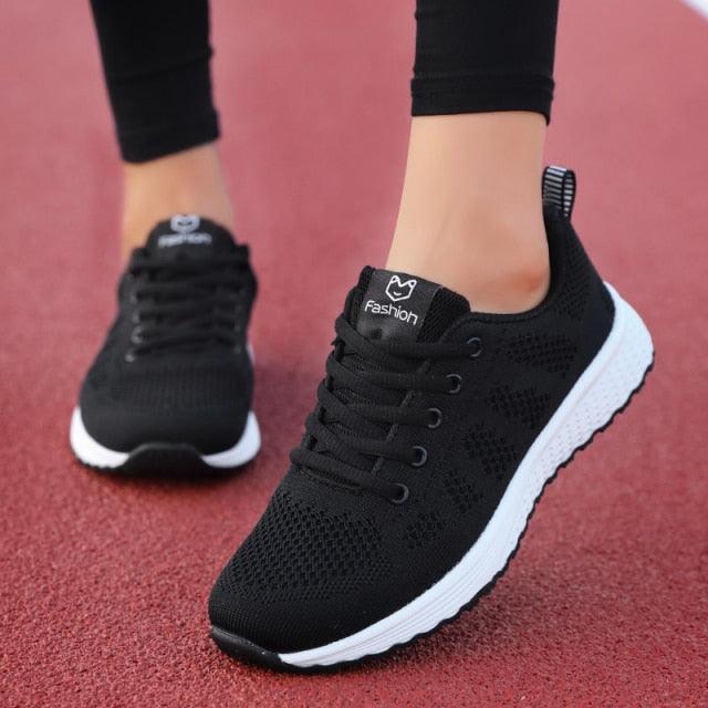 Women's Elegant Mesh Sport Sneakers – Lightweight Casual Tennis Shoes