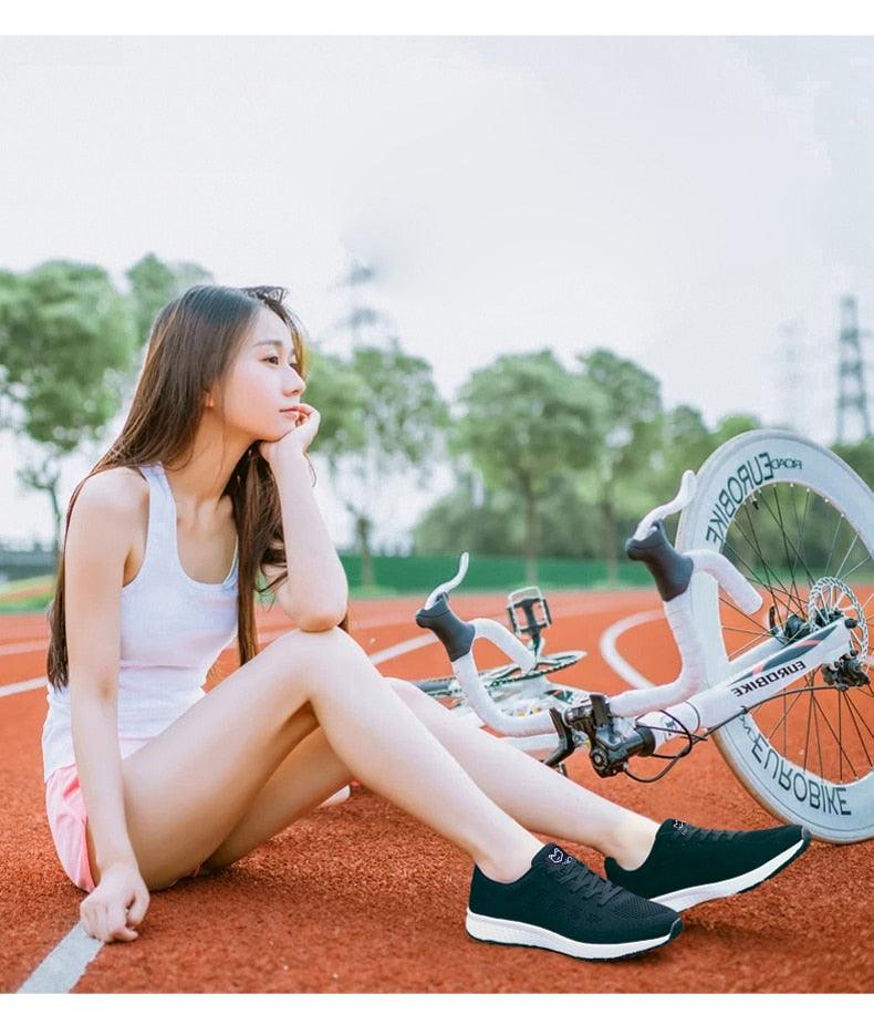 Women's Elegant Mesh Sport Sneakers – Lightweight Casual Tennis Shoes
