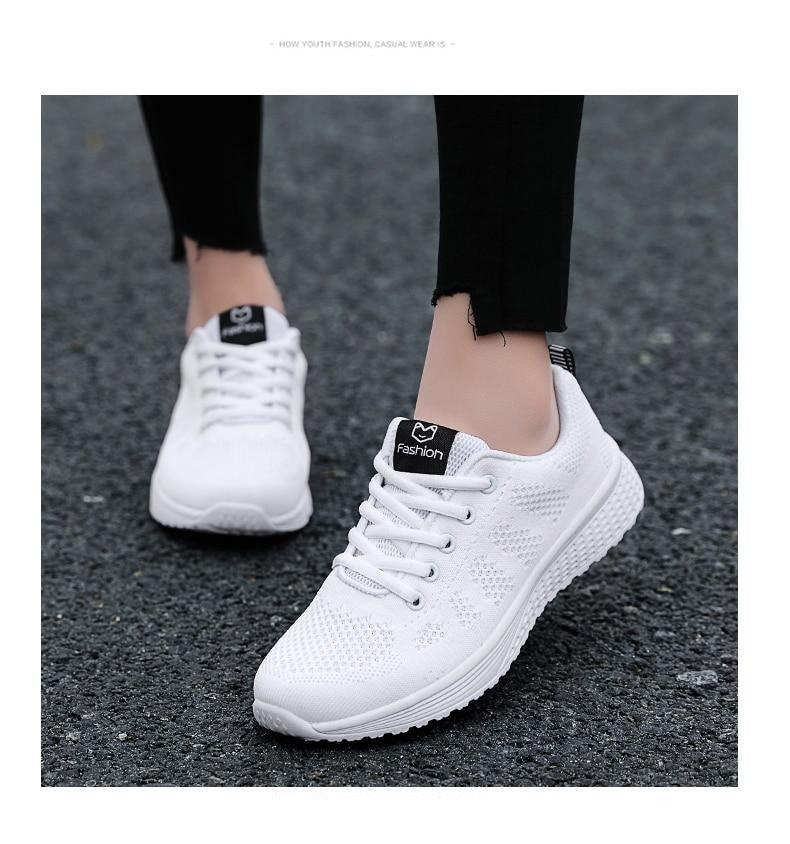Women's Elegant Mesh Sport Sneakers – Lightweight Casual Tennis Shoes