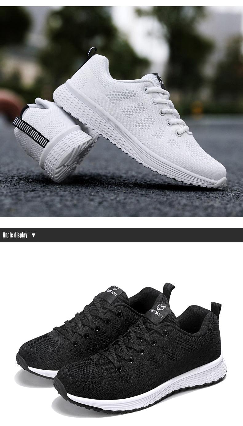 Women's Elegant Mesh Sport Sneakers – Lightweight Casual Tennis Shoes