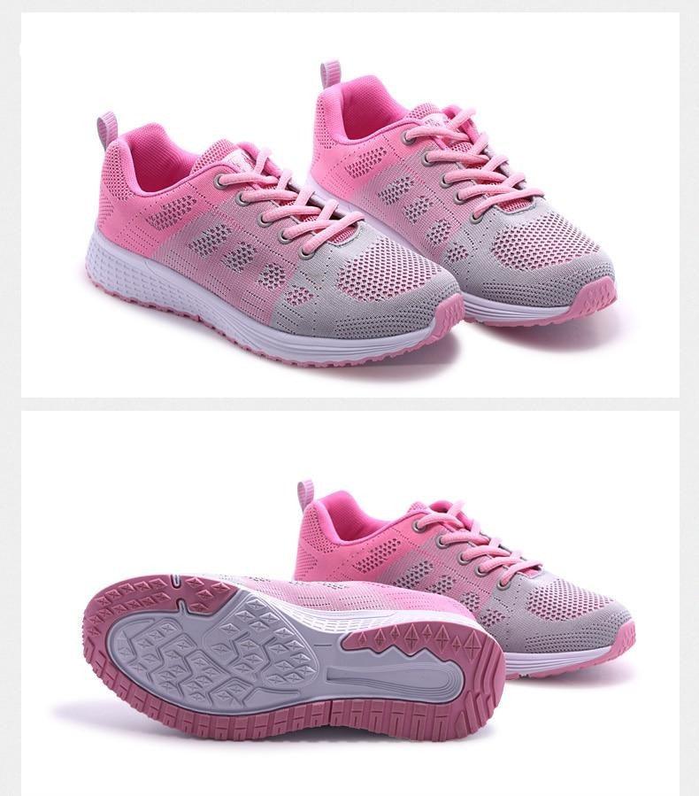 Women's Elegant Mesh Sport Sneakers – Lightweight Casual Tennis Shoes