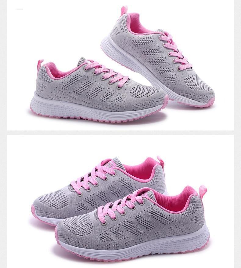 Women's Elegant Mesh Sport Sneakers – Lightweight Casual Tennis Shoes