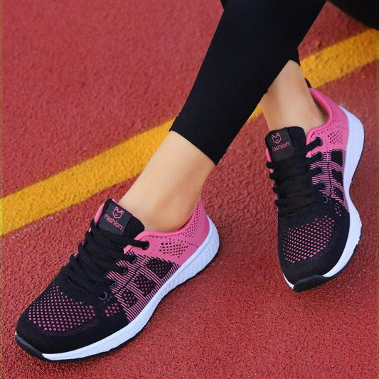 Women's Elegant Mesh Sport Sneakers – Lightweight Casual Tennis Shoes