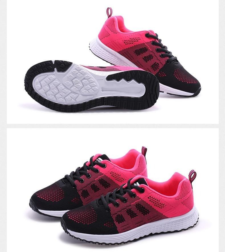 Women's Elegant Mesh Sport Sneakers – Lightweight Casual Tennis Shoes