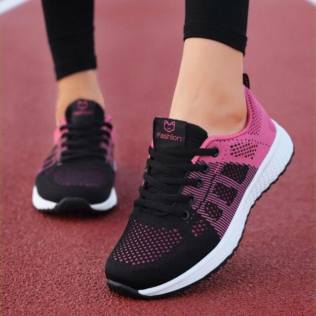 Women's Elegant Mesh Sport Sneakers – Lightweight Casual Tennis Shoes
