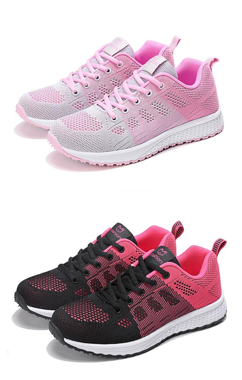 Women's Elegant Mesh Sport Sneakers – Lightweight Casual Tennis Shoes