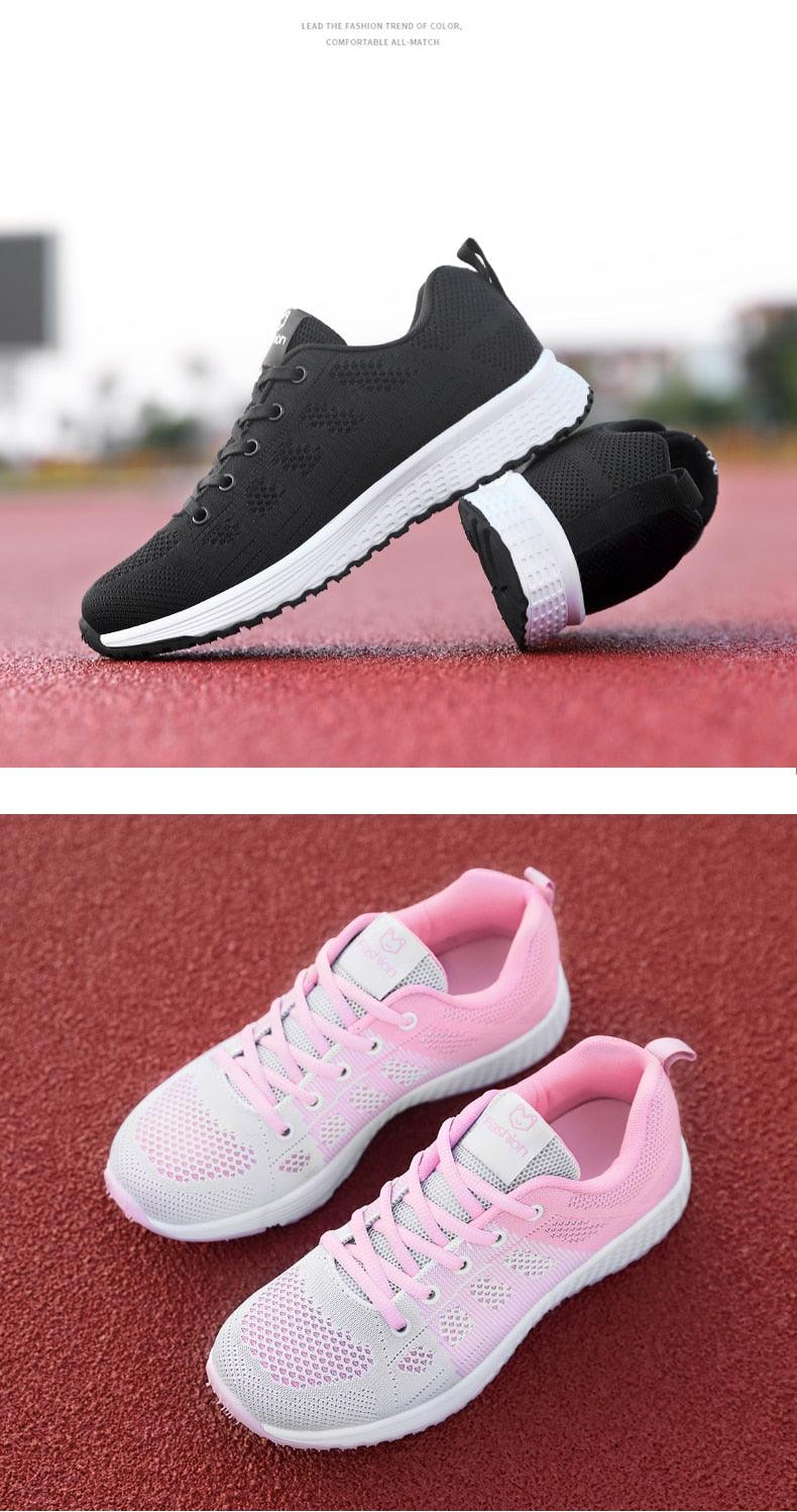 Women's Elegant Mesh Sport Sneakers – Lightweight Casual Tennis Shoes