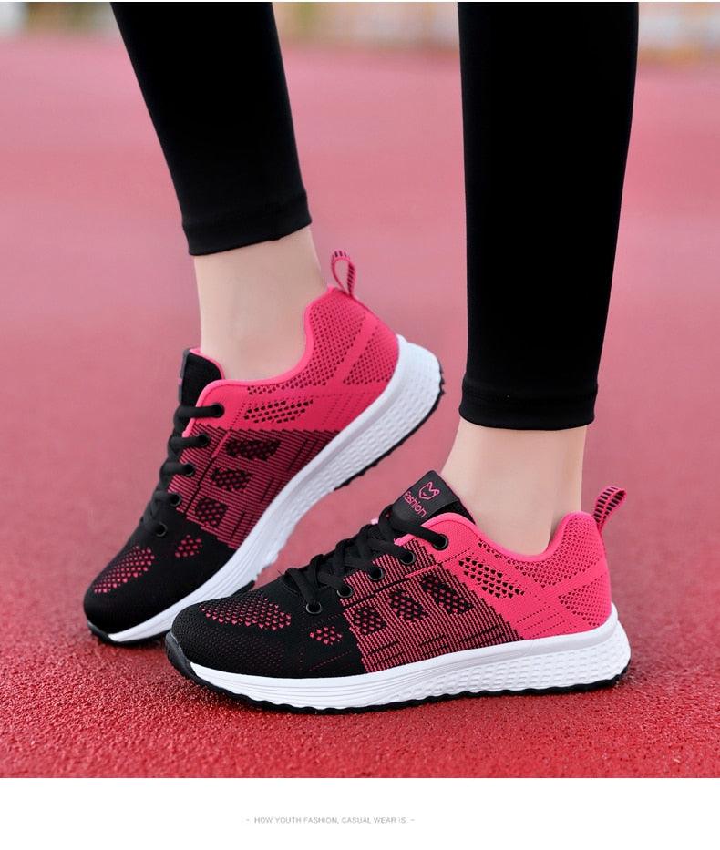 Women's Elegant Mesh Sport Sneakers – Lightweight Casual Tennis Shoes