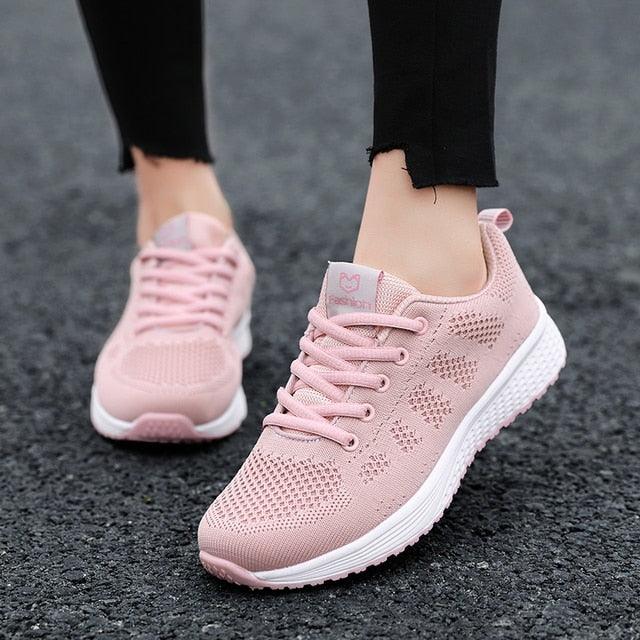 Women's Elegant Mesh Sport Sneakers – Lightweight Casual Tennis Shoes
