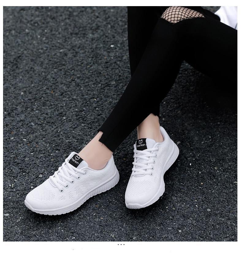 Women's Elegant Mesh Sport Sneakers – Lightweight Casual Tennis Shoes