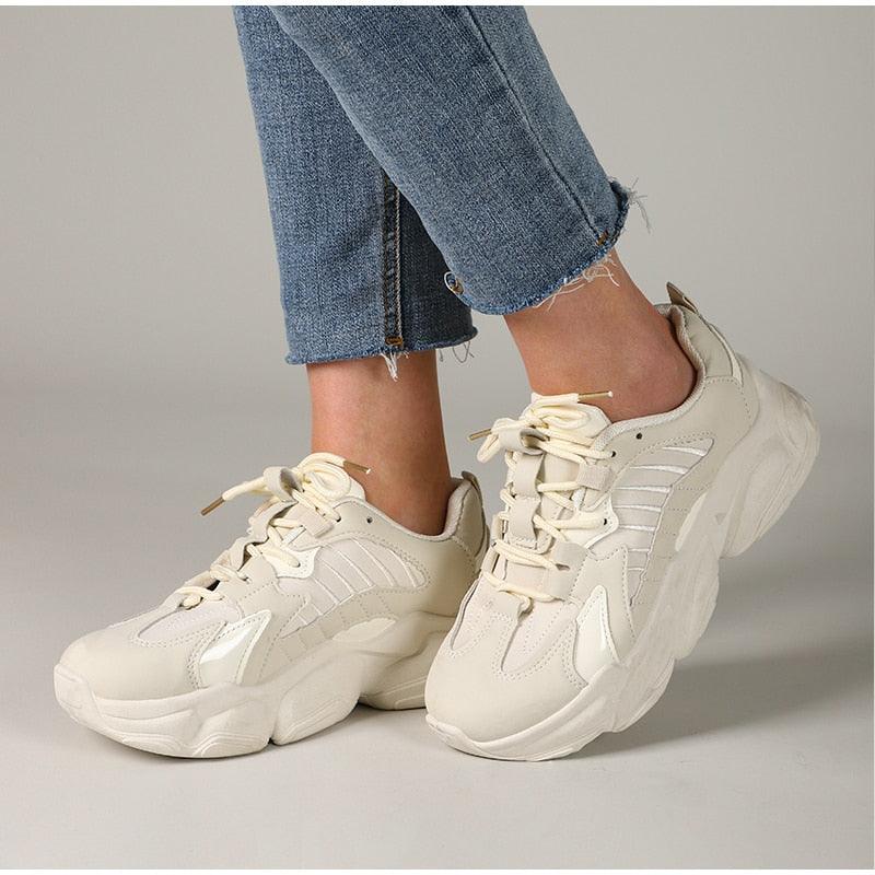 Women's Lace Up Thick Platform Sneakers