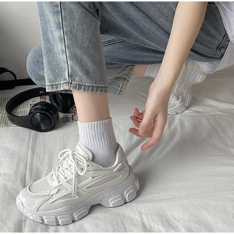 Women's Lace Up Thick Platform Sneakers
