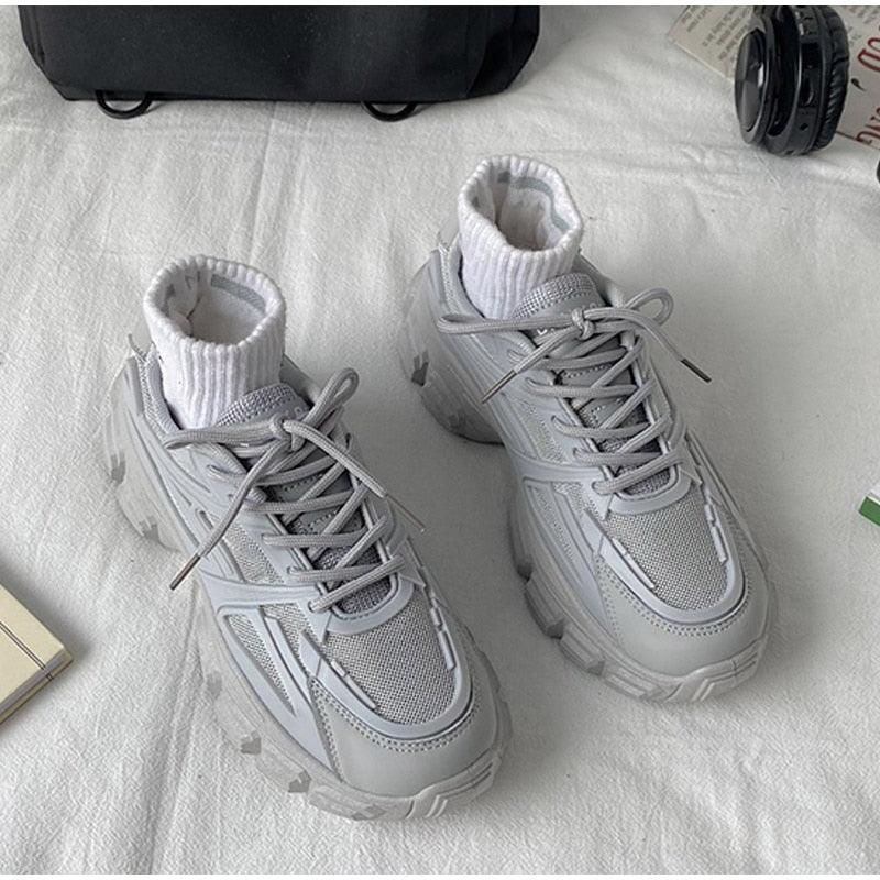Women's Lace Up Thick Platform Sneakers