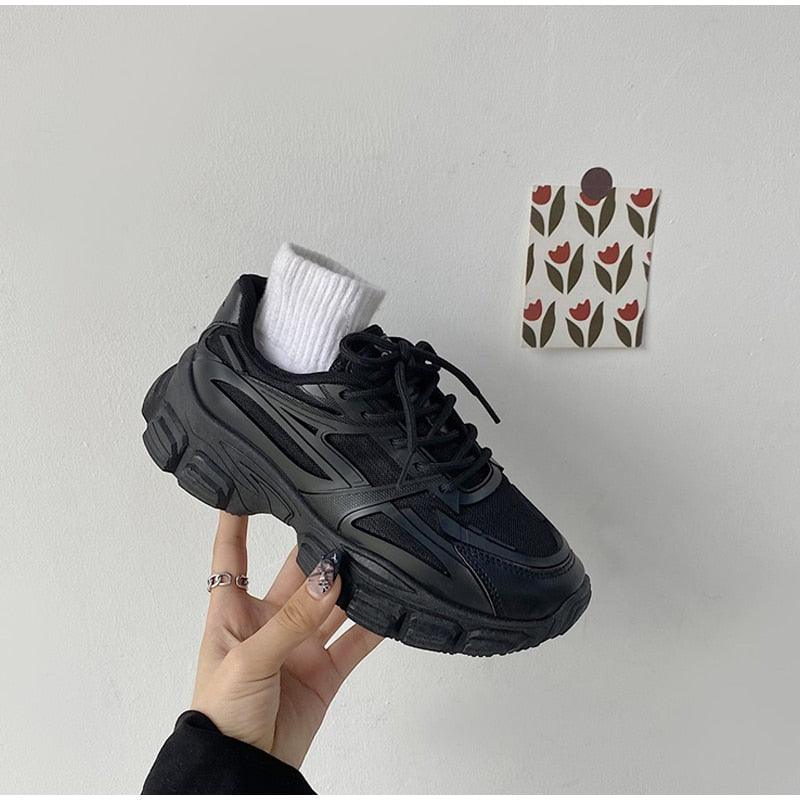 Women's Lace Up Thick Platform Sneakers