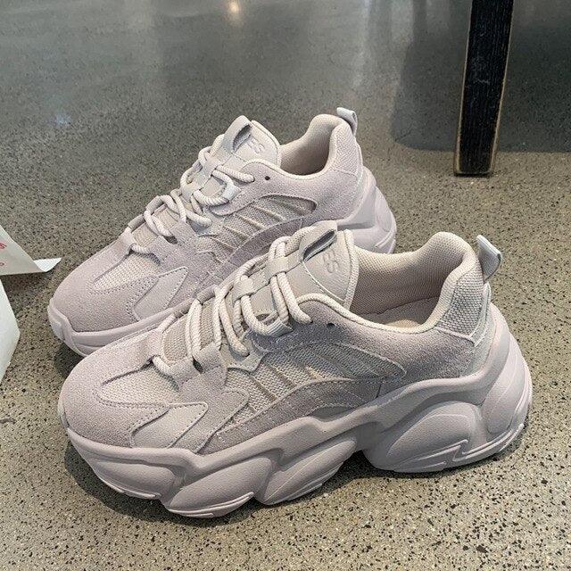 Women's Lace Up Thick Platform Sneakers