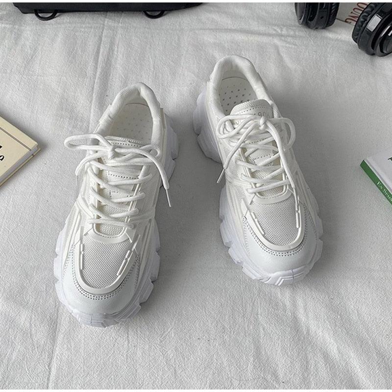 Women's Lace Up Thick Platform Sneakers
