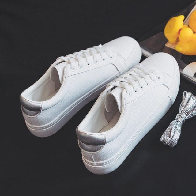 Women's Classic White Vulcanize Sneakers