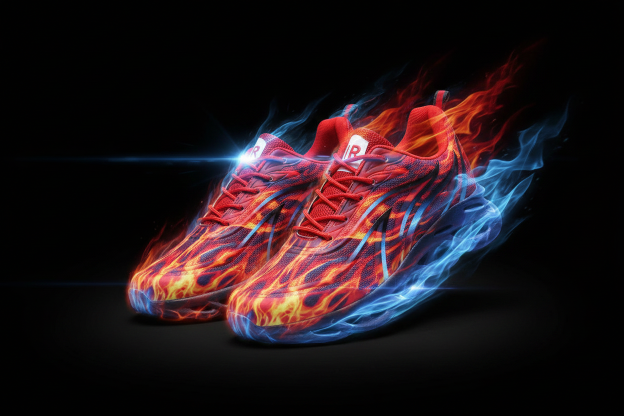 Flame Print Sneakers Promo Banner